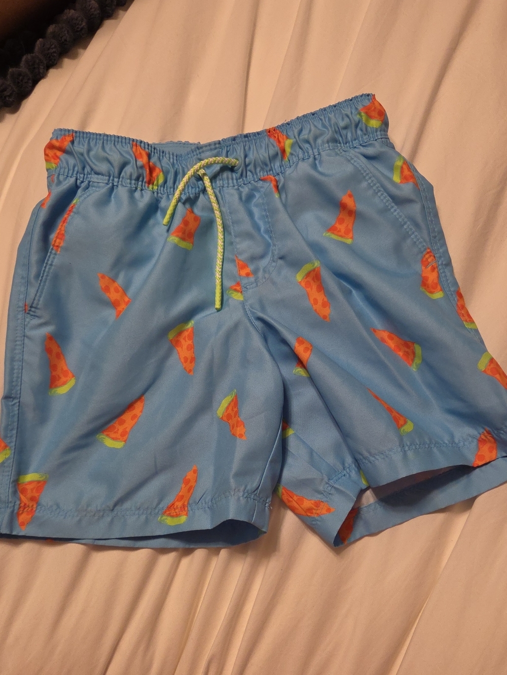 Cat & Jack Light Blue Pizza Slice Swim Trunks